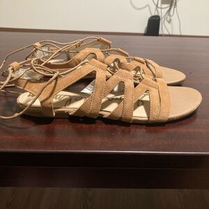 Sam Edelman Tan Boyden Lace-Up Gladiator Sandals